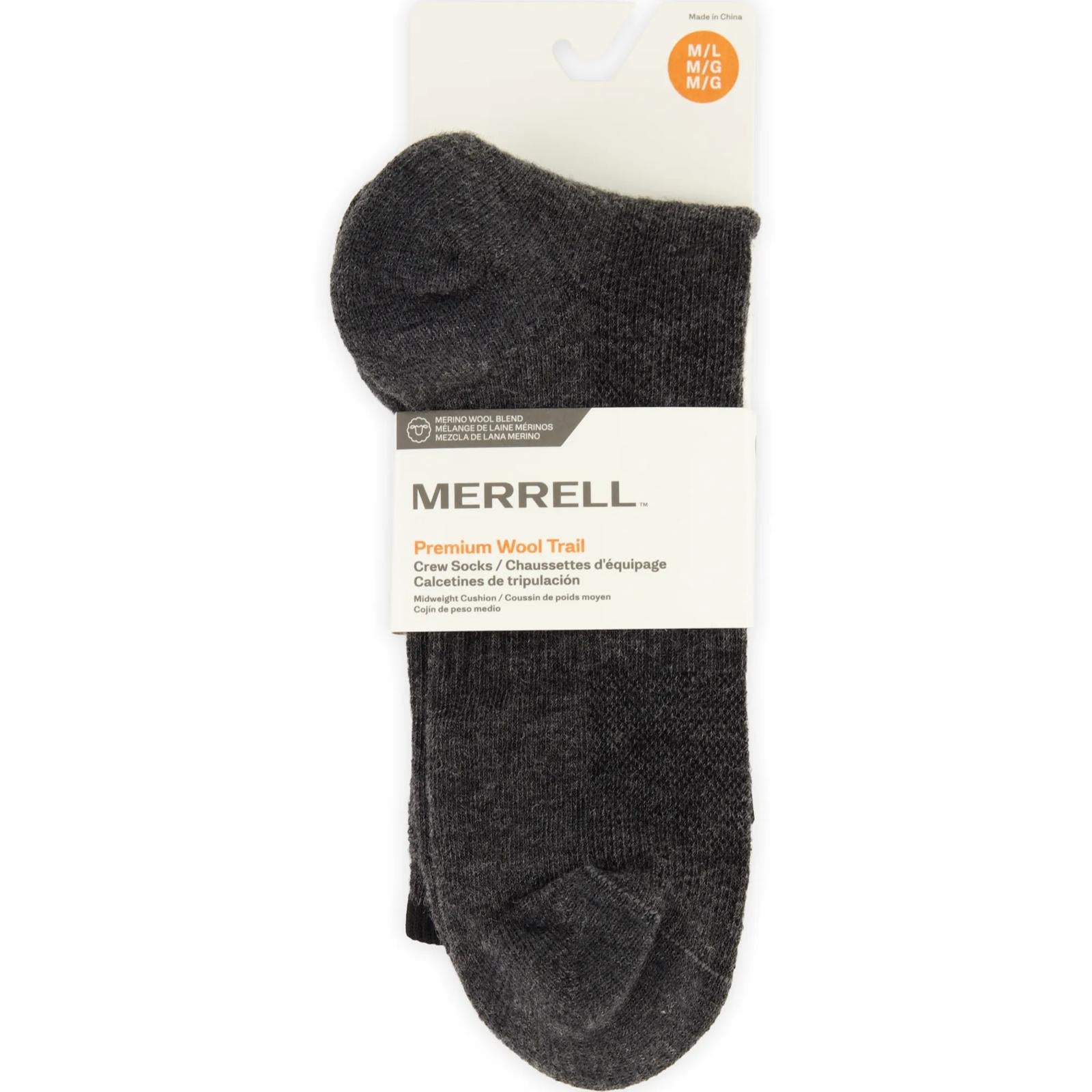 Premium Wool Trail Crew Sock - Socks | Merrell Discount