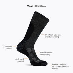 Moab Hiker Crew  Sock - Socks | Merrell Discount