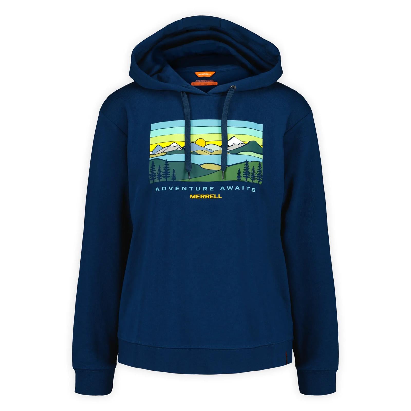 Await Adventure Semi-Cropped Graphic Hoody - Tops | Merrell Discount